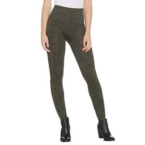 SPANX Olive Green Women's Plaid Leggings